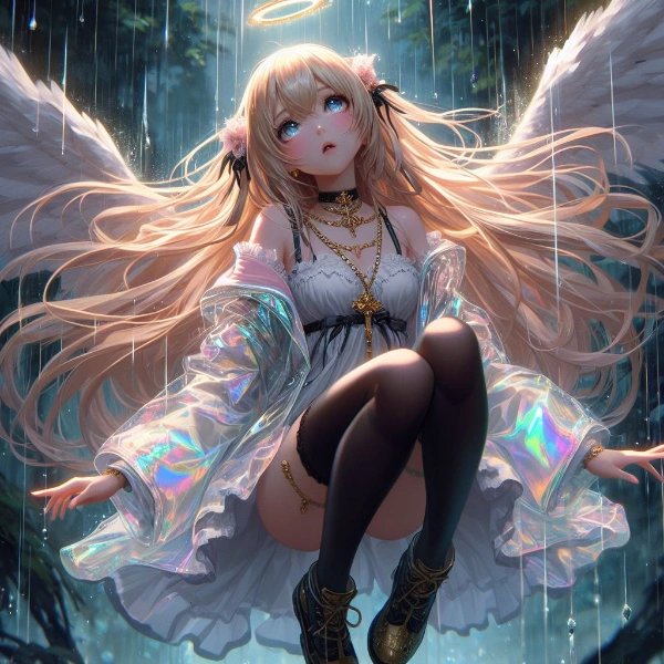 雨に降られた天使