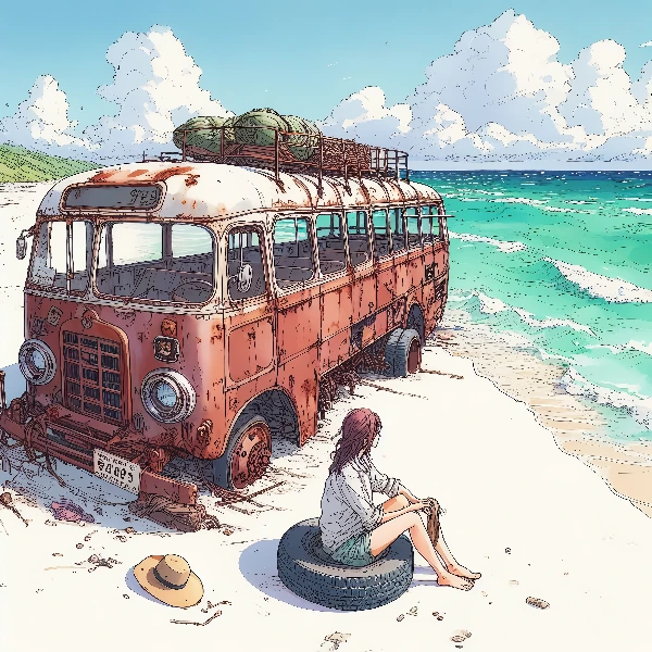 打ち捨てられたバス