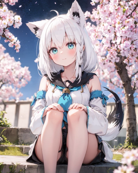 桜とフブちゃん