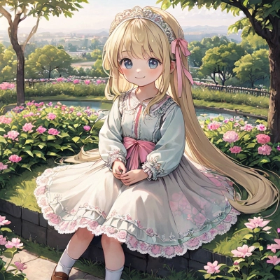 ロングヘアな金髪少女