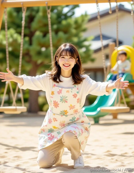 子どもたちと笑顔をつなぐ保育士 - A nursery teacher who connects children with smiles