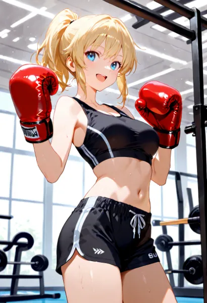 ジムで輝くボクサー少女の挑戦