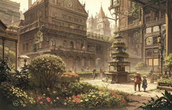 蒸気蜂の庭_街の風景