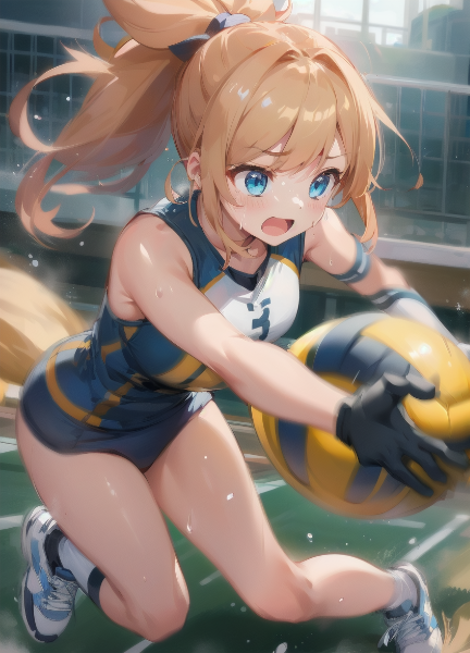 ドッジボール少女 with 手袋２