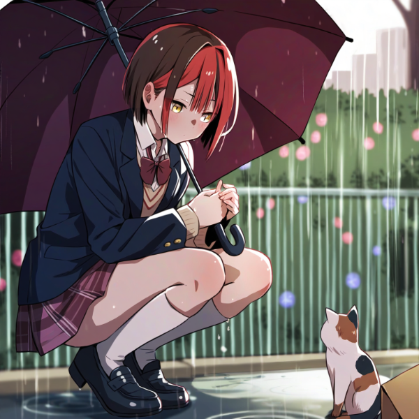 雨と猫③