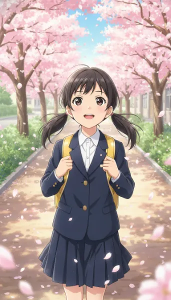 桜舞う通学路の秘密の約束