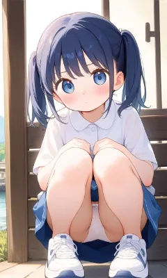 しゃがみパンチラ女子小学生