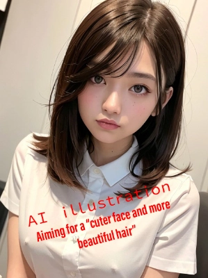 緩い髪の美少女