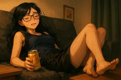【過去画像リメイク企画 10】 ソファでだらけるお姉さん