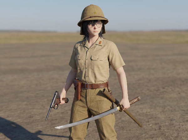 十四年拳銃と九五式軍刀