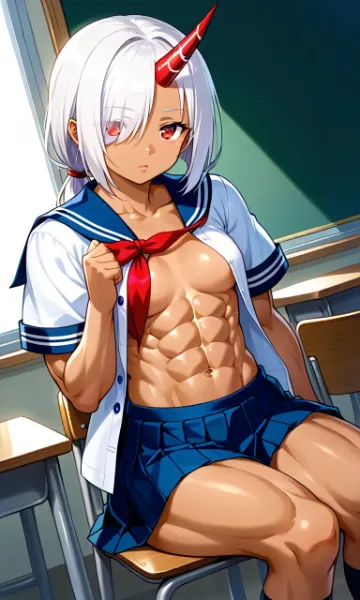筋肉鬼娘の教室