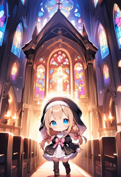 お祈りするシスターちゃん