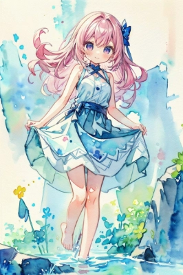 ピンク髪少女