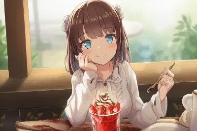 ストロベリーとチョコのダブルサンデー♪