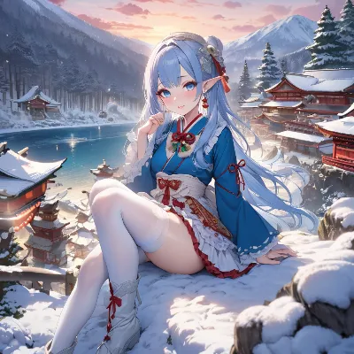 雪のお正月