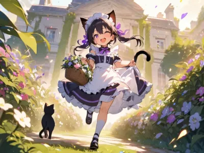 お花摘んできましたぁ