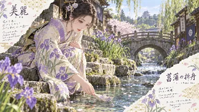菖蒲の折舟 ～静かな流れに夢を託して～