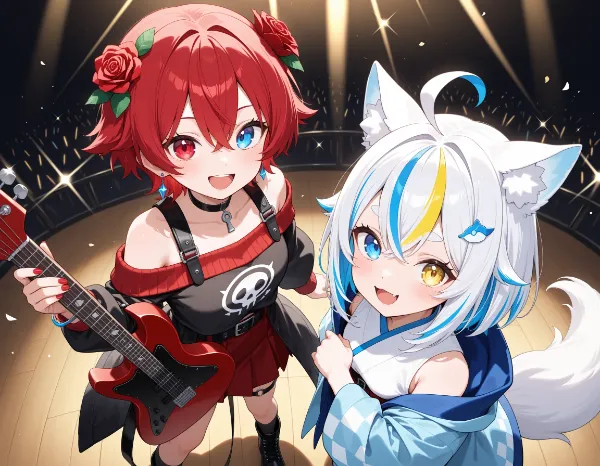 【勝手にコラボ】双星ルカ＆白犬コマ