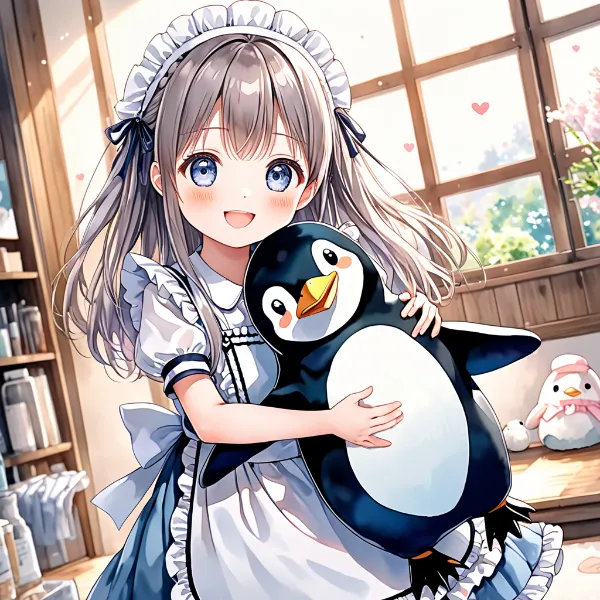 メイド少女とペンギンの秘密の午後