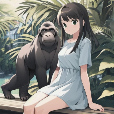 ゴリラさんと一緒