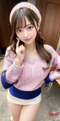 【限定】ニットを着ると、あたたかくて cozy な感じがする