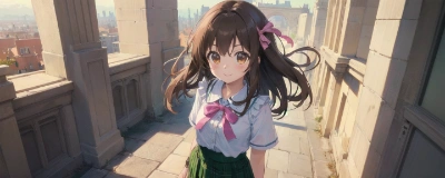 cute eye、愛華 「グリーンスカートの制服2」