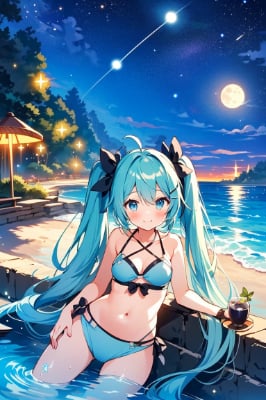 夏の夜の可愛い誘惑
