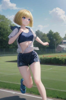 走るあみちゃん