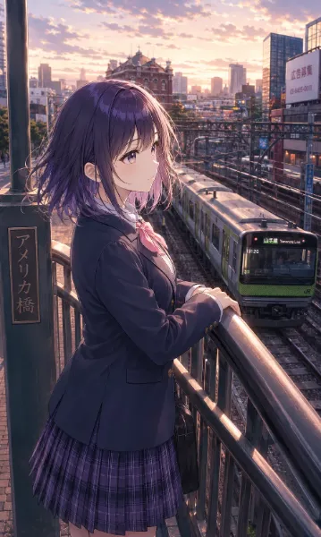 夕暮れのアメリカ橋