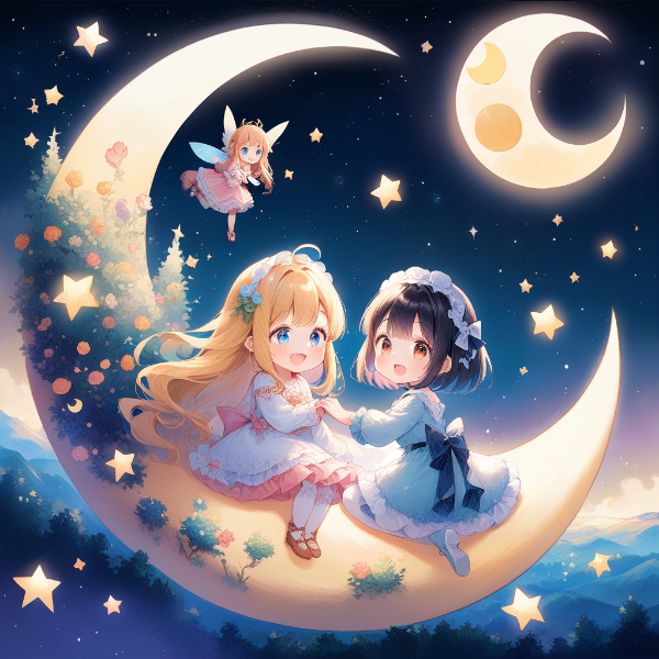 黒髪＆ブロンド・月夜に星空で遊んだ