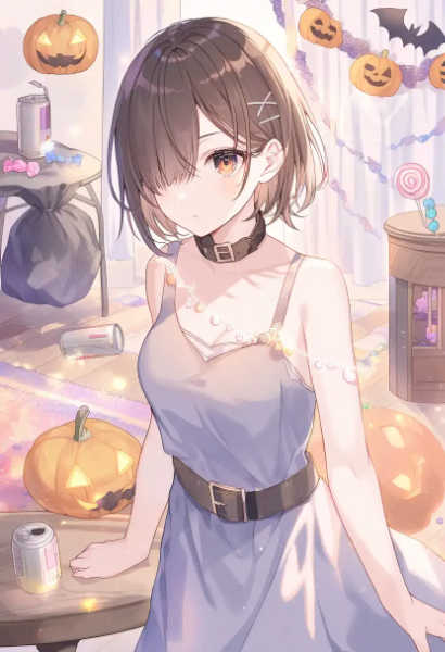 お部屋をハロウィン準備のために可愛く飾ってみました。