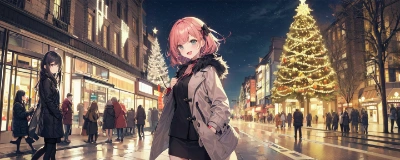 クリスマスイブの街