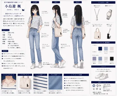 設定資料　楓、瑞希　夏私服