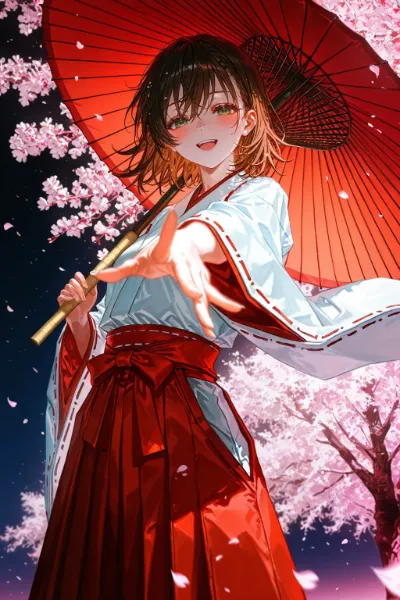 夜桜の巫女