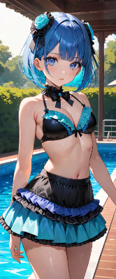 かわいい青髪さん