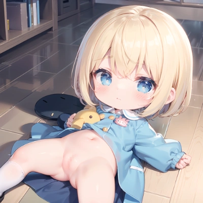 青い服の娘♥