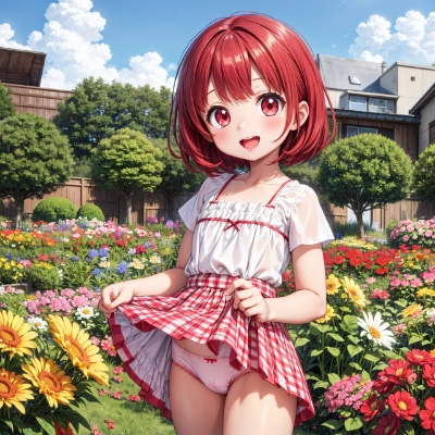 赤髪な娘のパンツ