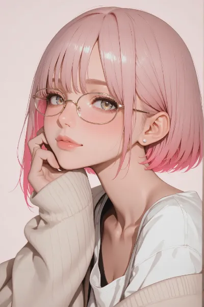 眼鏡が似合うお姉さん