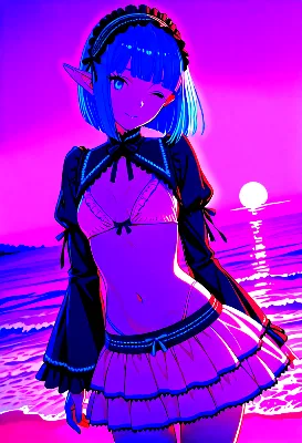パープルサンセットの微笑み