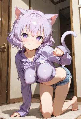 へそ出しパーカー