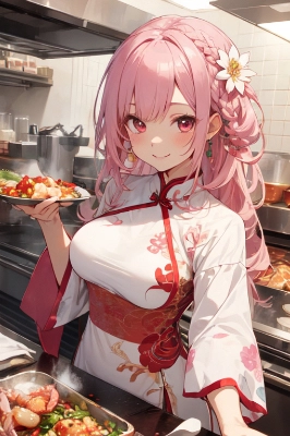 食堂のチャイナ娘