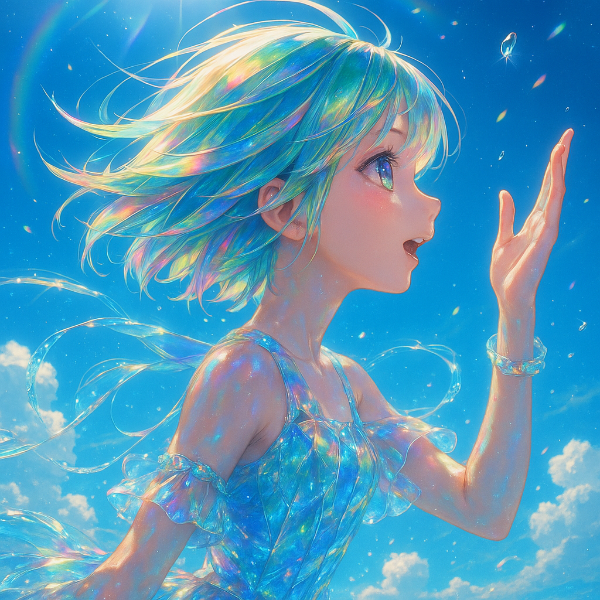 虹色の風に導かれる少女の夢