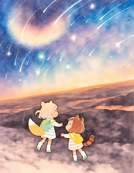 コン子とポン子・流れ星