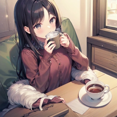 ホットココアで