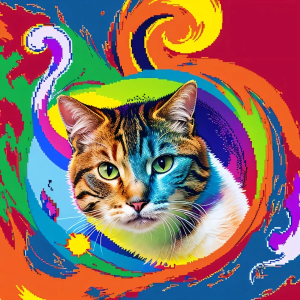 Rainbow Cat002