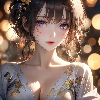 黄金の光に輝く美女