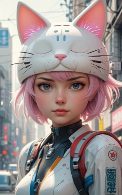 ネコミミバイク女子１