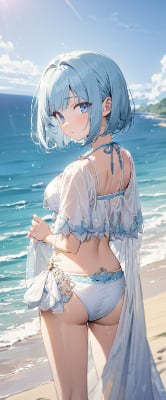 朝の青髪さん