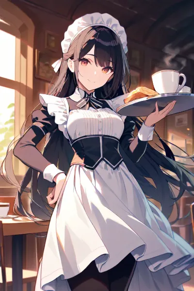 メイド鬼と常連さん（ＪＳちゃん）