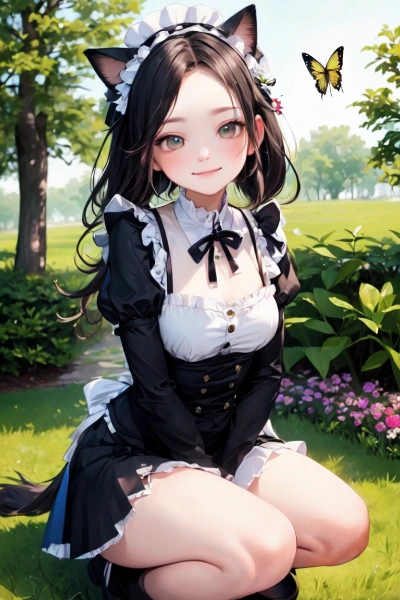 黒猫メイドさん